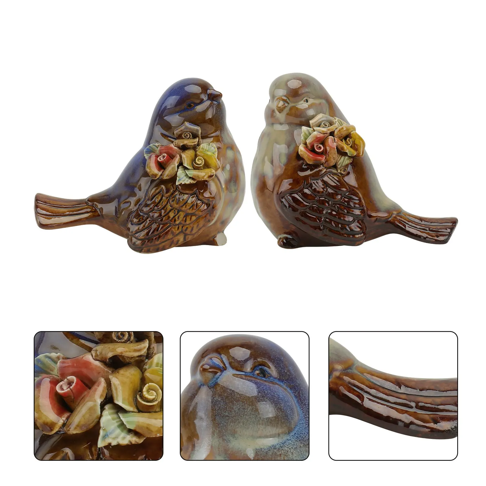 2Pcs Handcrafted Ceramic Bird Adornment Lovely Animal Sculpture for Bookshelf Desk Tabletop Home Office Decoration Art Piece
2Pcs Handcrafted Ceramic Bird Adornment Lovely Animal Sculpture for Bookshelf Desk Tabletop Home Office Decoration Art Piece
