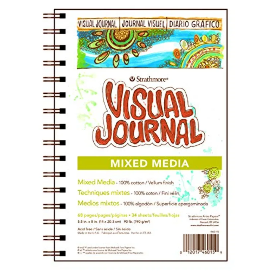 Wire Bound Visual Journal, 90 lb. Paper, 5.5 X 8 Inch, 34 Sheets 460-15
Wire Bound Visual Journal, 90 lb. Paper, 5.5 X 8 Inch, 34 Sheets 460-15
