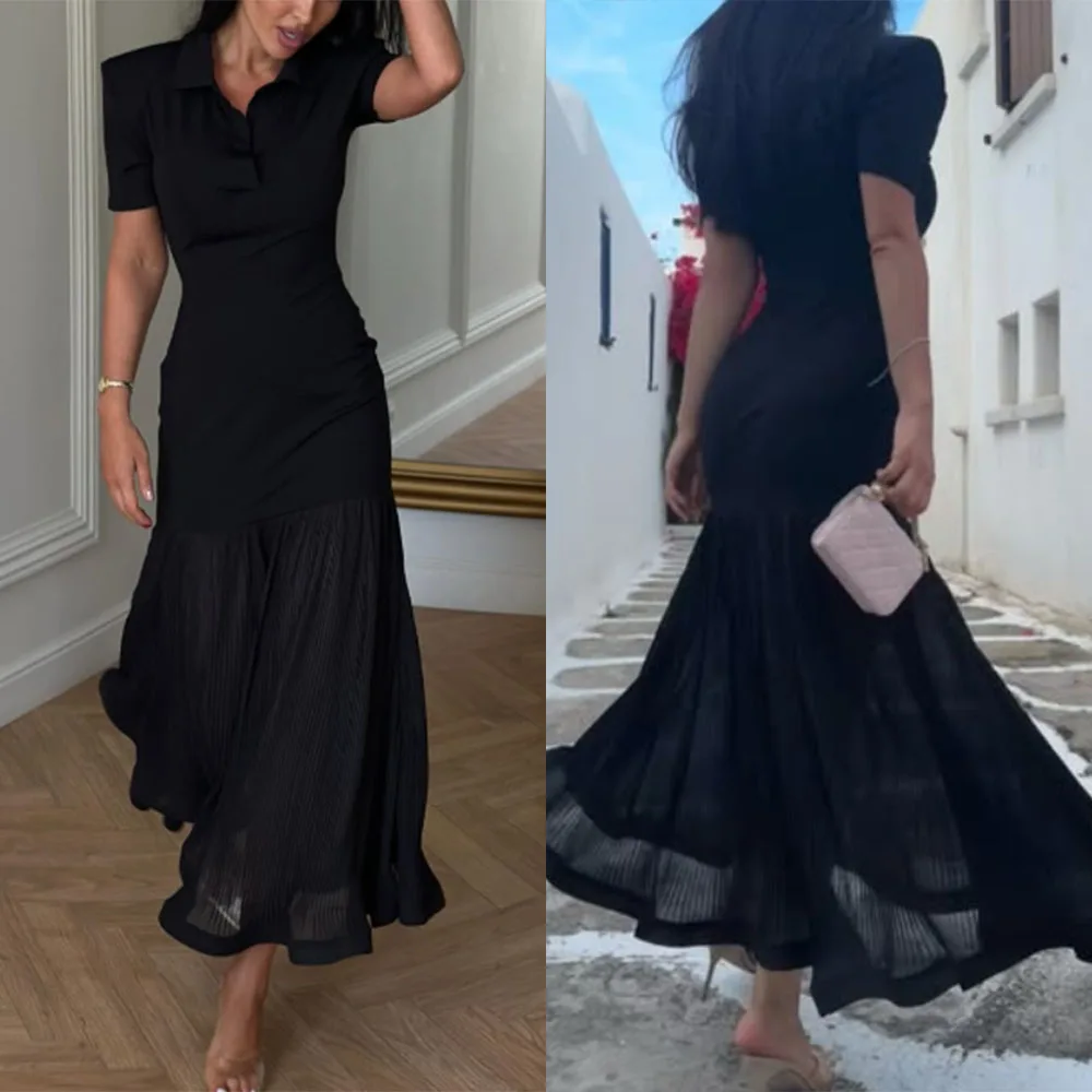 Customized V-neck Black Long Dresses Ankle Length Short Sleeves Vestido De Festa De Casamento Kleider Damen Elegant فساتين Prom
Customized V-neck Black Long Dresses Ankle Length Short Sleeves Vestido De Festa De Casamento Kleider Damen Elegant فساتين Prom