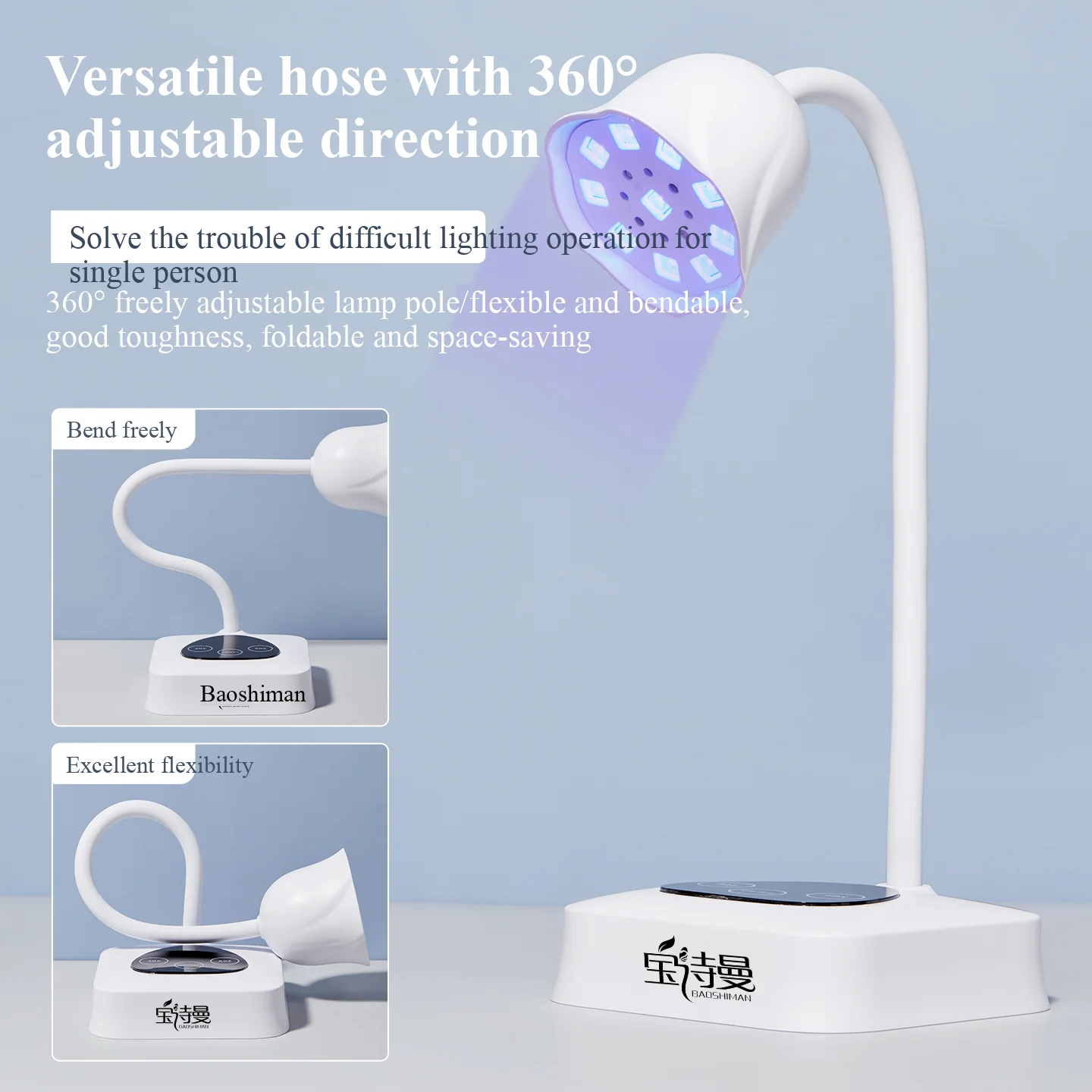 Nail Lamp LED UV Timing 9 Beads 27W Rechargeable Wireless Auto Sensing Touch Control Fast Drying Nail Light 360° Nail Art Lamp
Nail Lamp LED UV Timing 9 Beads 27W Rechargeable Wireless Auto Sensing Touch Control Fast Drying Nail Light 360° Nail Art Lamp