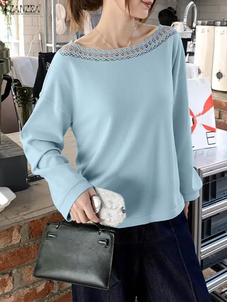 2025 ZANZEA Women Autumn Knitted Sweaters Fashion Lace Patchwork Knitwear O-Neck Casual Long Sleeve Elegant Pullovers Jumpers
2025 ZANZEA Women Autumn Knitted Sweaters Fashion Lace Patchwork Knitwear O-Neck Casual Long Sleeve Elegant Pullovers Jumpers