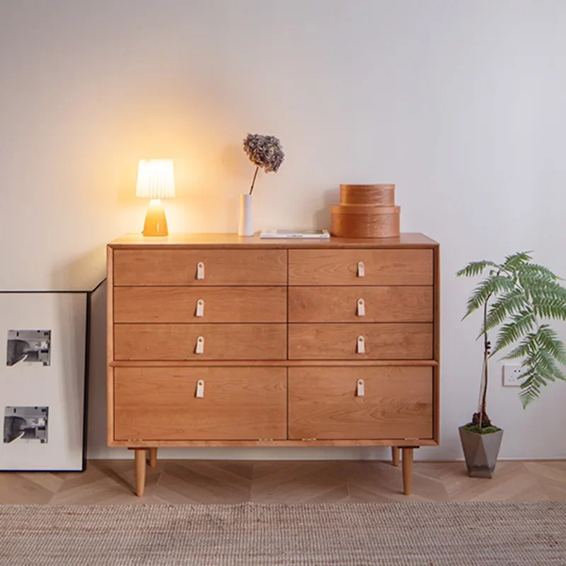 Chest of drawers in cherry wood Japanese living room storage chest of drawers Nordic bedroom footboard
Chest of drawers in cherry wood Japanese living room storage chest of drawers Nordic bedroom footboard