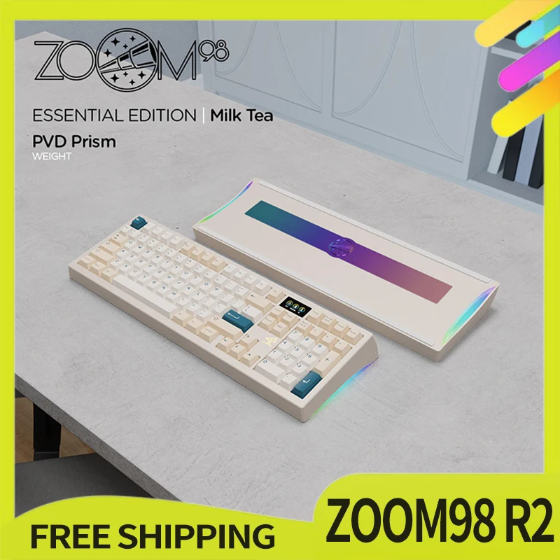 Механическая клавиатура Zoom98 R2, индивидуальная беспроводная клавиатура из алюминиевого сплава с тремя режимами 2,4g, эргономичная Rgb-клавиатура Pvd для геймеров, подарки
Механическая клавиатура Zoom98 R2, индивидуальная беспроводная клавиатура из алюминиевого сплава с тремя режимами 2,4g, эргономичная Rgb-клавиатура Pvd для геймеров, подарки