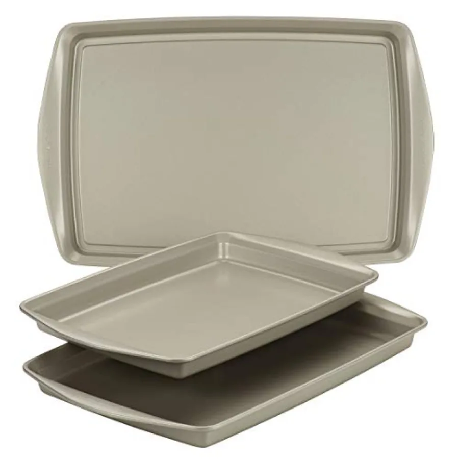 Nonstick without Grips includes Nonstick Cookie Sheets/ Baking Sheets - Silver
Nonstick without Grips includes Nonstick Cookie Sheets/ Baking Sheets - Silver