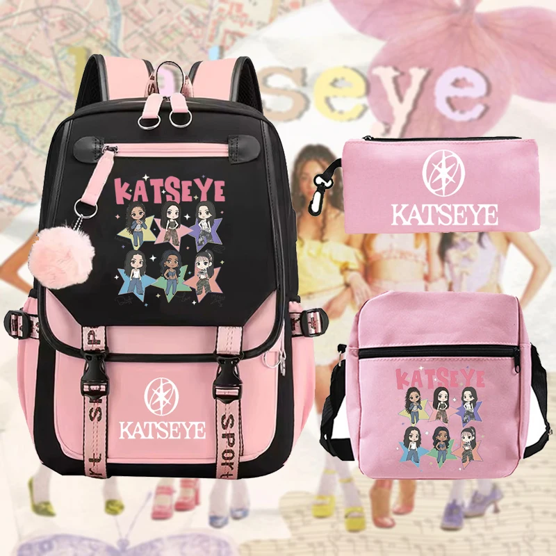 3pcs Katseye Kpop Music Backpack Teeneger Girls School Bags With USB Port Women Laptop Backpack With Lunch Bag Pencil Bag Set
3pcs Katseye Kpop Music Backpack Teeneger Girls School Bags With USB Port Women Laptop Backpack With Lunch Bag Pencil Bag Set