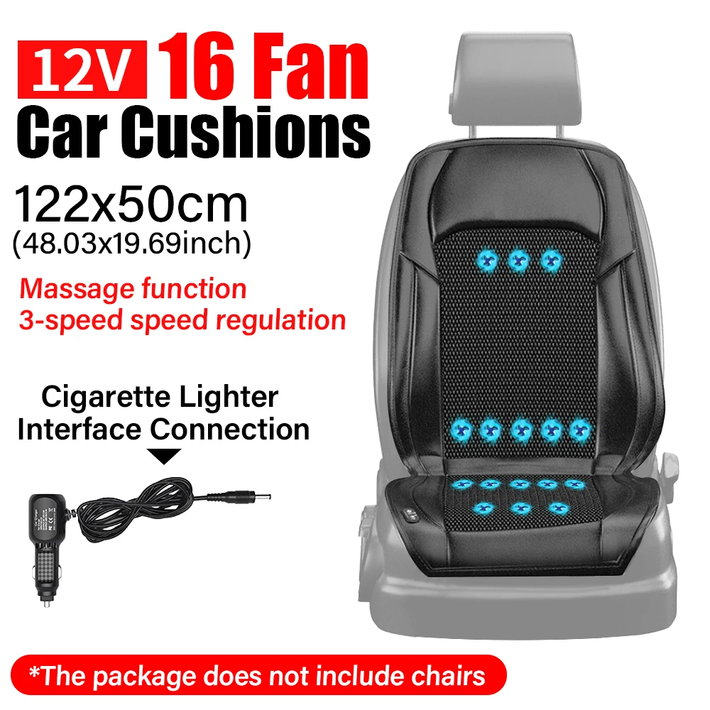 12V Universal Summer Car Ventilation Seat Cushion With 16Fan Semiconductor-Based Cooling Massage Cushion For Truck ComputerChair
12V Universal Summer Car Ventilation Seat Cushion With 16Fan Semiconductor-Based Cooling Massage Cushion For Truck ComputerChair