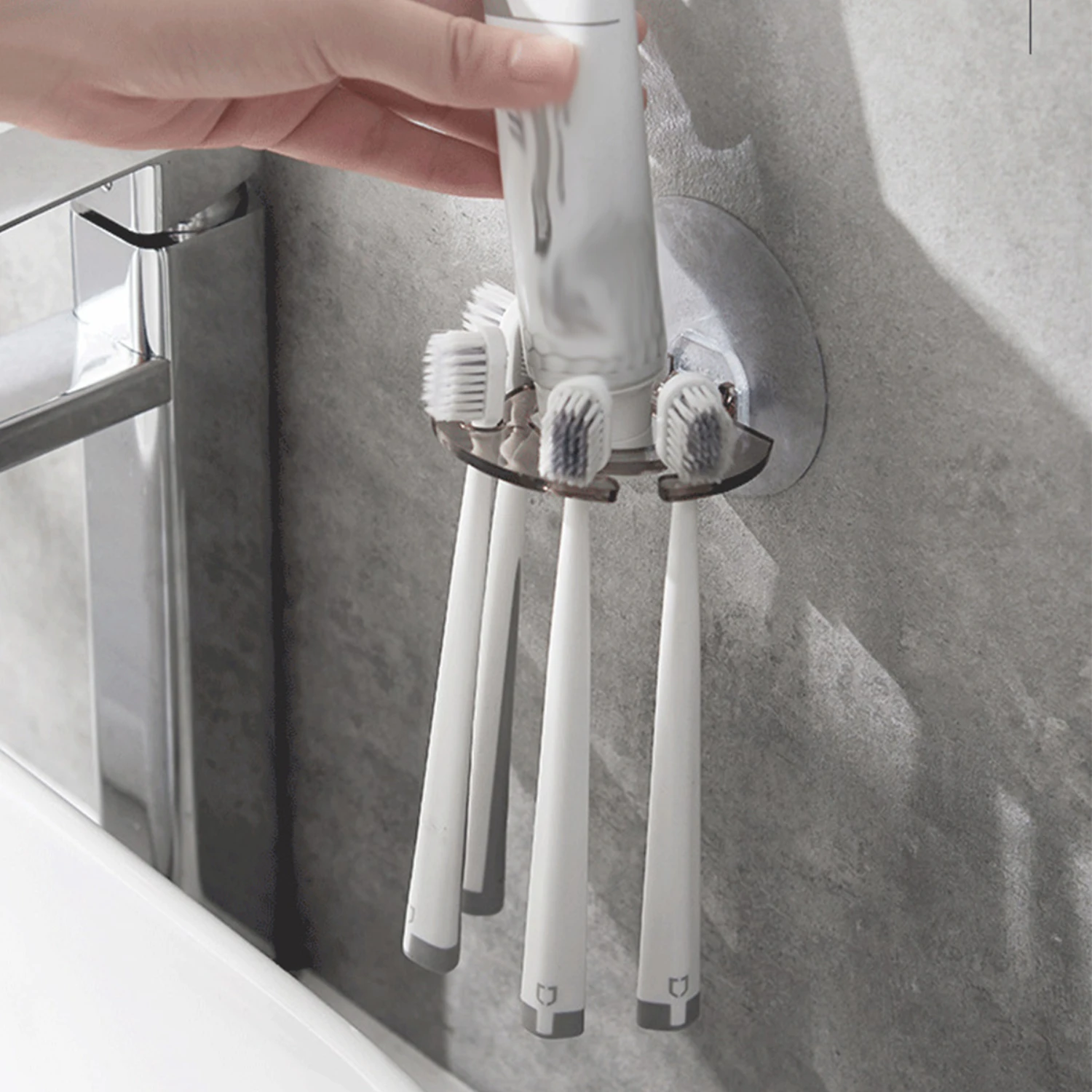 Wall Mounted Toothbrush Holder, Plastic Toothpaste Rack, No Drilling Required, Bathroom Organizer, Toothbrush Stand, Non-
Wall Mounted Toothbrush Holder, Plastic Toothpaste Rack, No Drilling Required, Bathroom Organizer, Toothbrush Stand, Non-
