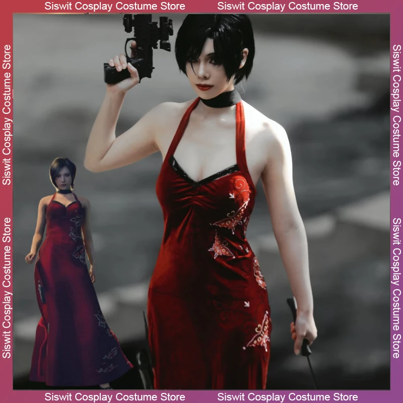 Game Movie Resident Evil 4 Ada Wong Cosplay Costume Cheongsam Red Dress Women Girls Halloween Party Carnival Disguise Suit
Game Movie Resident Evil 4 Ada Wong Cosplay Costume Cheongsam Red Dress Women Girls Halloween Party Carnival Disguise Suit