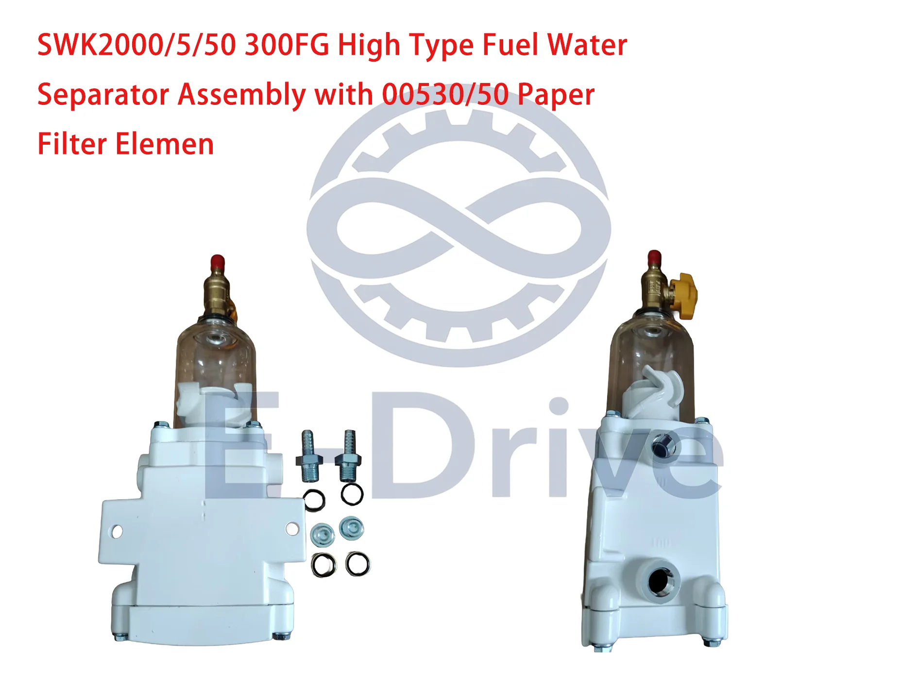 SWK2000/5/50 300FG High Type Fuel Water Separator Assembly with 00530/50 Paper Filter Element for Diesel Engines
SWK2000/5/50 300FG High Type Fuel Water Separator Assembly with 00530/50 Paper Filter Element for Diesel Engines