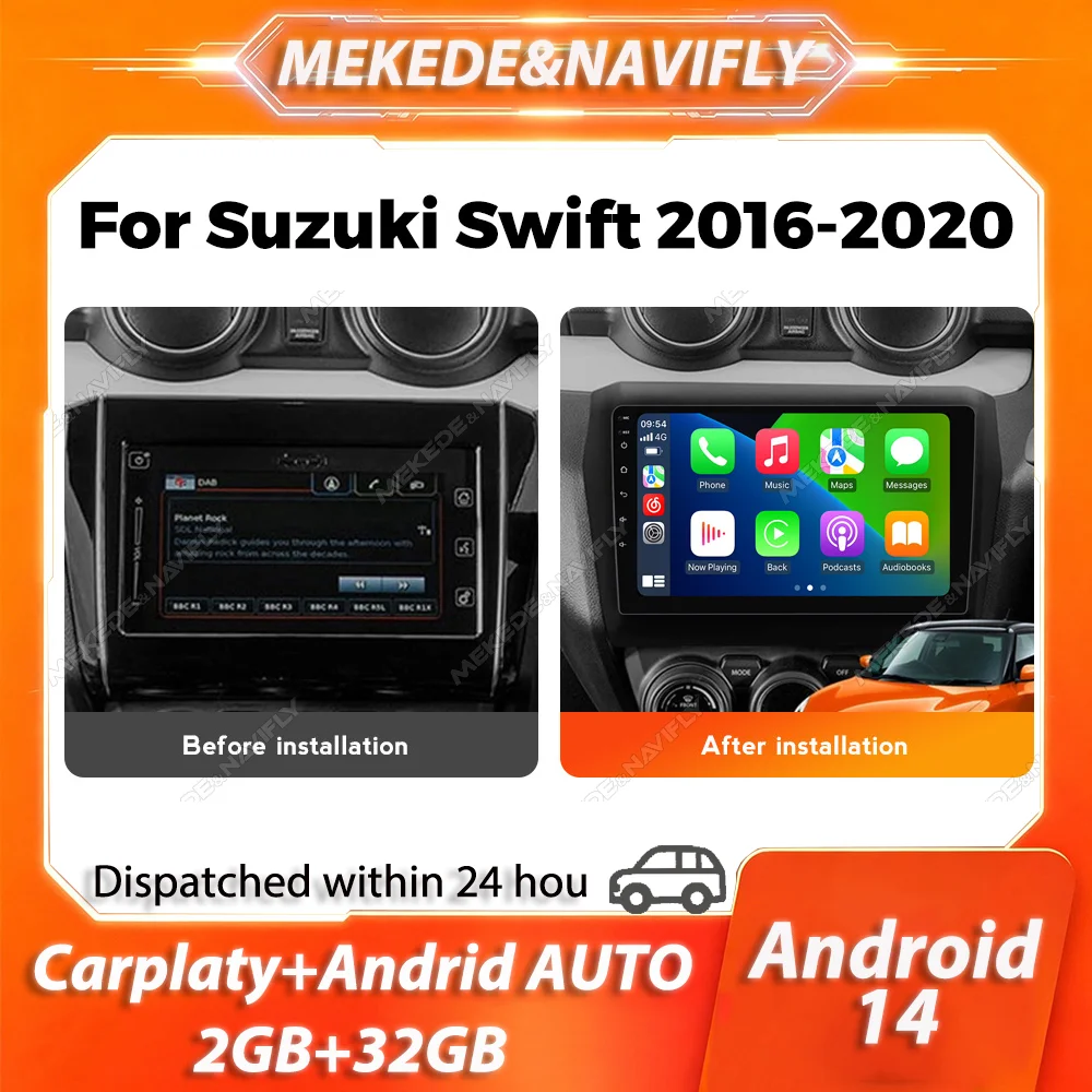 MEKEDE 2 Din Wireless Carplay For Suzuki Swift 2016-2021 IPS Screen Car Radio GPS autoradio Stereo Intelligent car audio system
MEKEDE 2 Din Wireless Carplay For Suzuki Swift 2016-2021 IPS Screen Car Radio GPS autoradio Stereo Intelligent car audio system