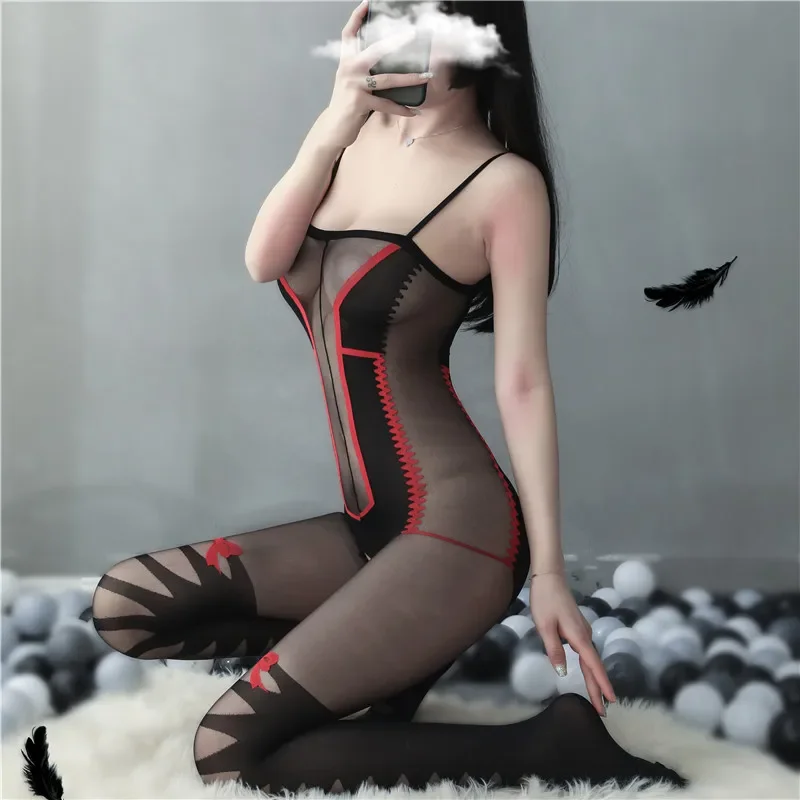 Women Sexy Mesh Jumpsuit See-Through Erotic Tights Bodystocking Open Crotch Bodysuit Sexy Jacquard Hollow Temptation Lingerie
Women Sexy Mesh Jumpsuit See-Through Erotic Tights Bodystocking Open Crotch Bodysuit Sexy Jacquard Hollow Temptation Lingerie