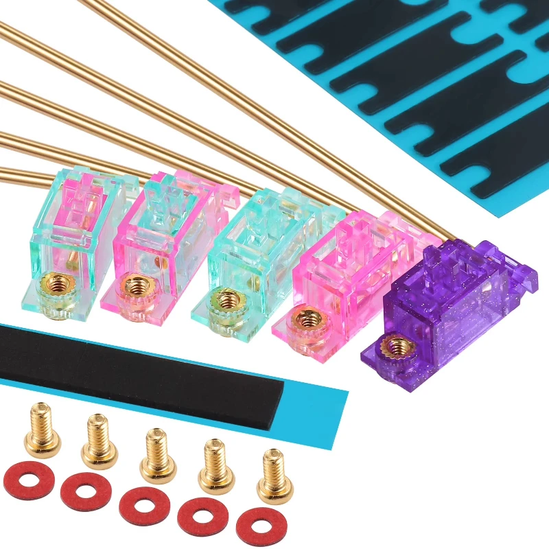 Стабилизаторы DUROCK V3 Стабилизаторы для крепления на печатную плату Стабилизаторы Miami Vice Pink Фиолетовый винт в фиксаторах Бирюзово-синие Стабилизаторы для клавиатуры V3 
Стабилизаторы DUROCK V3 Стабилизаторы для крепления на печатную плату Стабилизаторы Miami Vice Pink Фиолетовый винт в фиксаторах Бирюзово-синие Стабилизаторы для клавиатуры V3