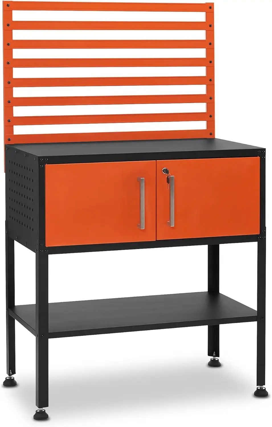Metal Workbench for Garage, Adjustable Worktable with Storage Cabinet for Home Office, Basements, Bench-81 (Orange)
Metal Workbench for Garage, Adjustable Worktable with Storage Cabinet for Home Office, Basements, Bench-81 (Orange)