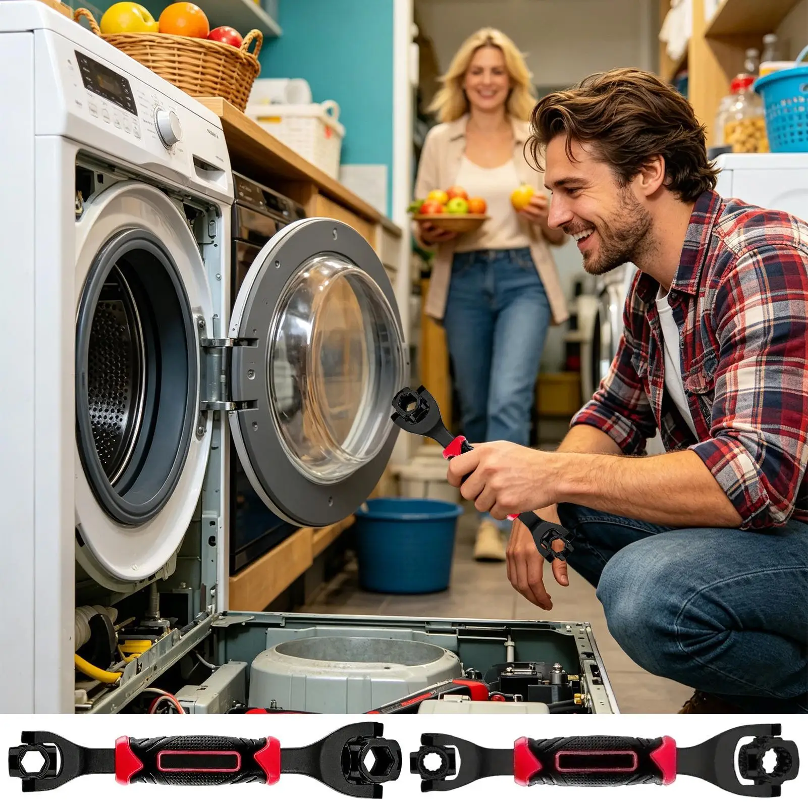 Socket Wrench 8 in 1 Heavy Duty Metal Manual Spanner 360 Degree Rotating Car Wrench for Home Vehicle Narrow Space Furniture
Socket Wrench 8 in 1 Heavy Duty Metal Manual Spanner 360 Degree Rotating Car Wrench for Home Vehicle Narrow Space Furniture