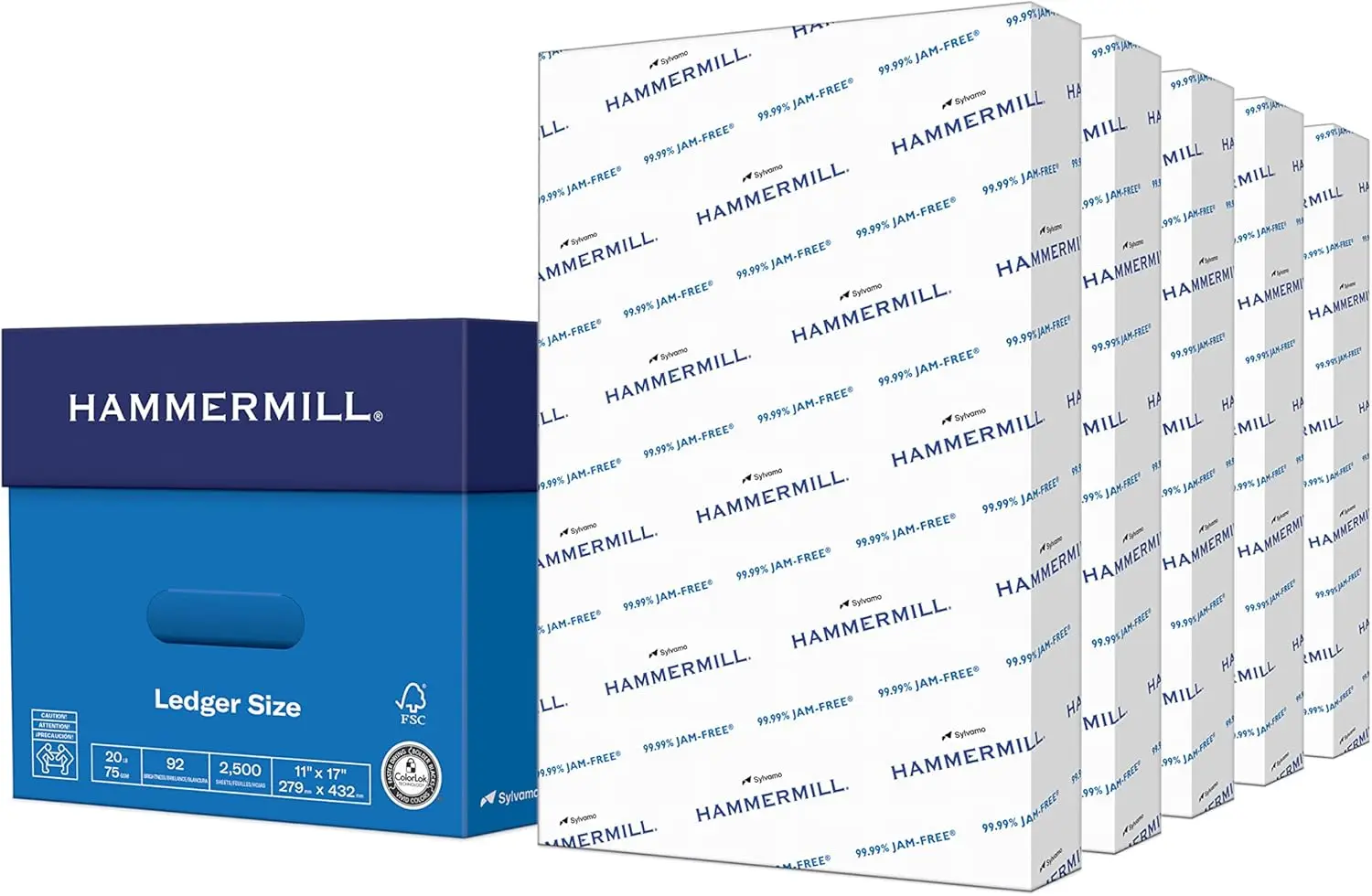 Printer Paper, 20 lb Copy Paper, 11 x 17-5 Ream (2,500 Sheets) - 92 Bright, Made in the USA, 105023C
Printer Paper, 20 lb Copy Paper, 11 x 17-5 Ream (2,500 Sheets) - 92 Bright, Made in the USA, 105023C