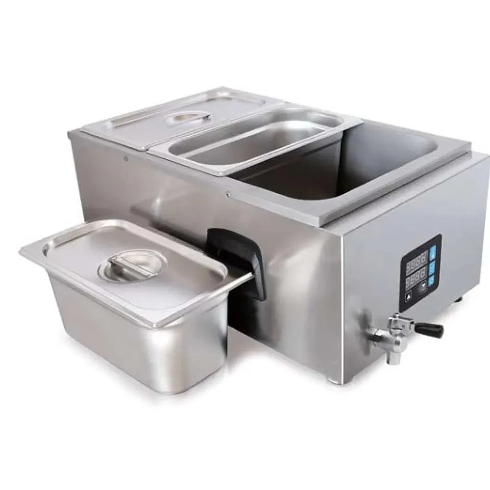Water Bath Warmer, Commercial Electric Three-Tank Stainless Steel Catering Heating Equipment, with Covered Drain Tap
Water Bath Warmer, Commercial Electric Three-Tank Stainless Steel Catering Heating Equipment, with Covered Drain Tap