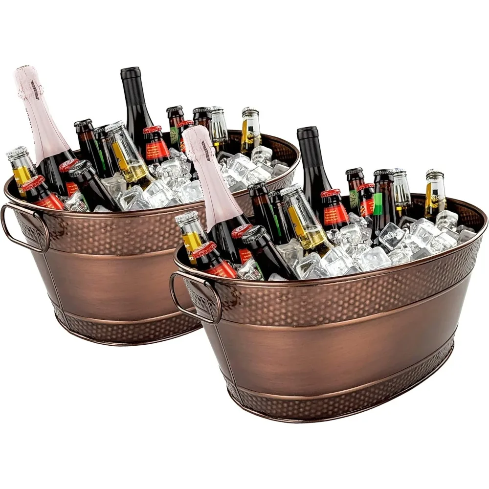 Colt Copper Finish Beverage Tubs for Parties, Oval Hammered 16-Bottle Drink Buckets for Parties
Colt Copper Finish Beverage Tubs for Parties, Oval Hammered 16-Bottle Drink Buckets for Parties