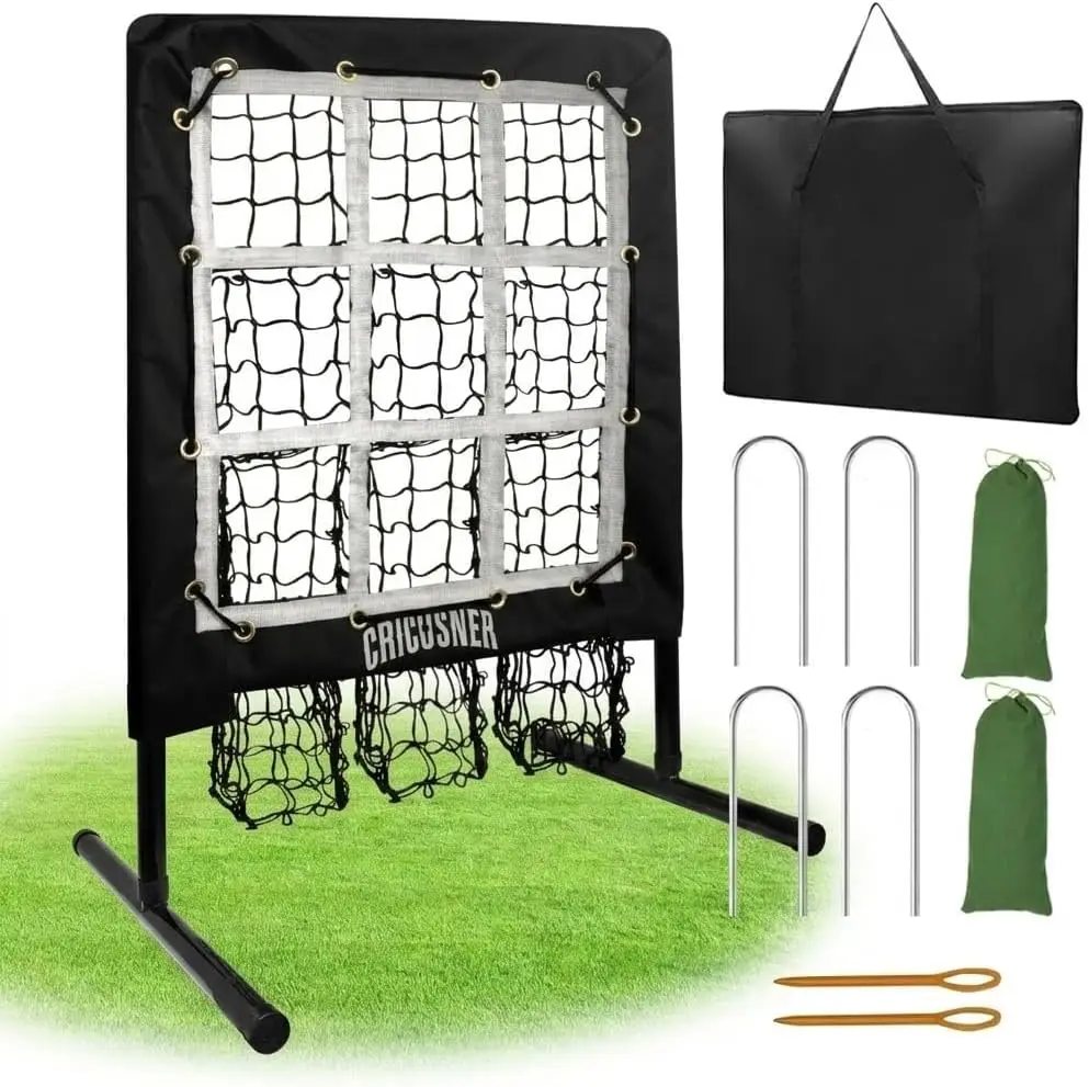 9 Hole Pitching Net with Adjustable Height and Strike Zone for Baseball & Softball Practice, Heavy-Duty Training Equipment
9 Hole Pitching Net with Adjustable Height and Strike Zone for Baseball & Softball Practice, Heavy-Duty Training Equipment