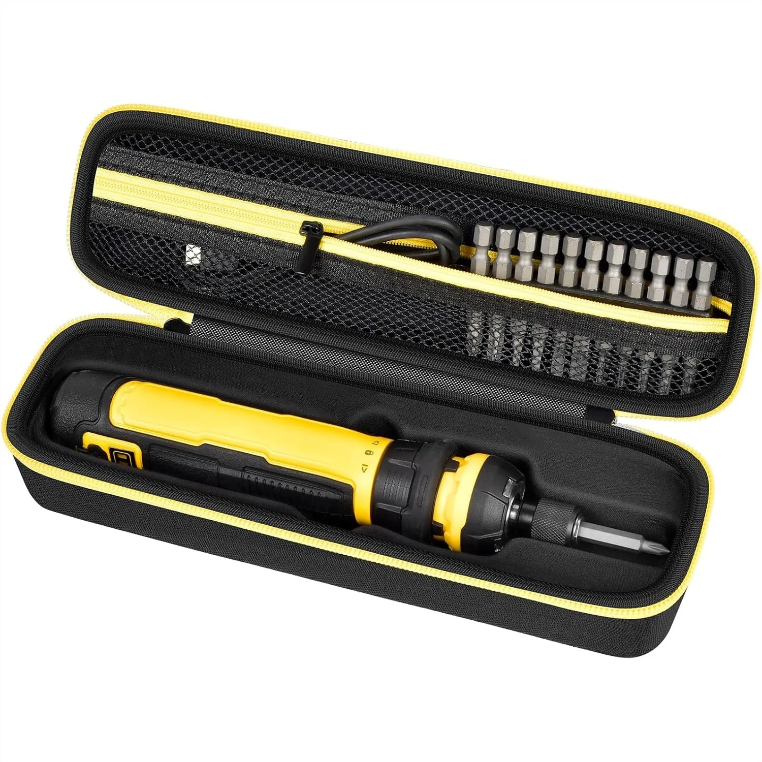 Electric Screwdriver Case For Cordless Screwdriver And Drill Bits, Tools Organizer With Mesh Pocket And Carry Handle, Black
Electric Screwdriver Case For Cordless Screwdriver And Drill Bits, Tools Organizer With Mesh Pocket And Carry Handle, Black