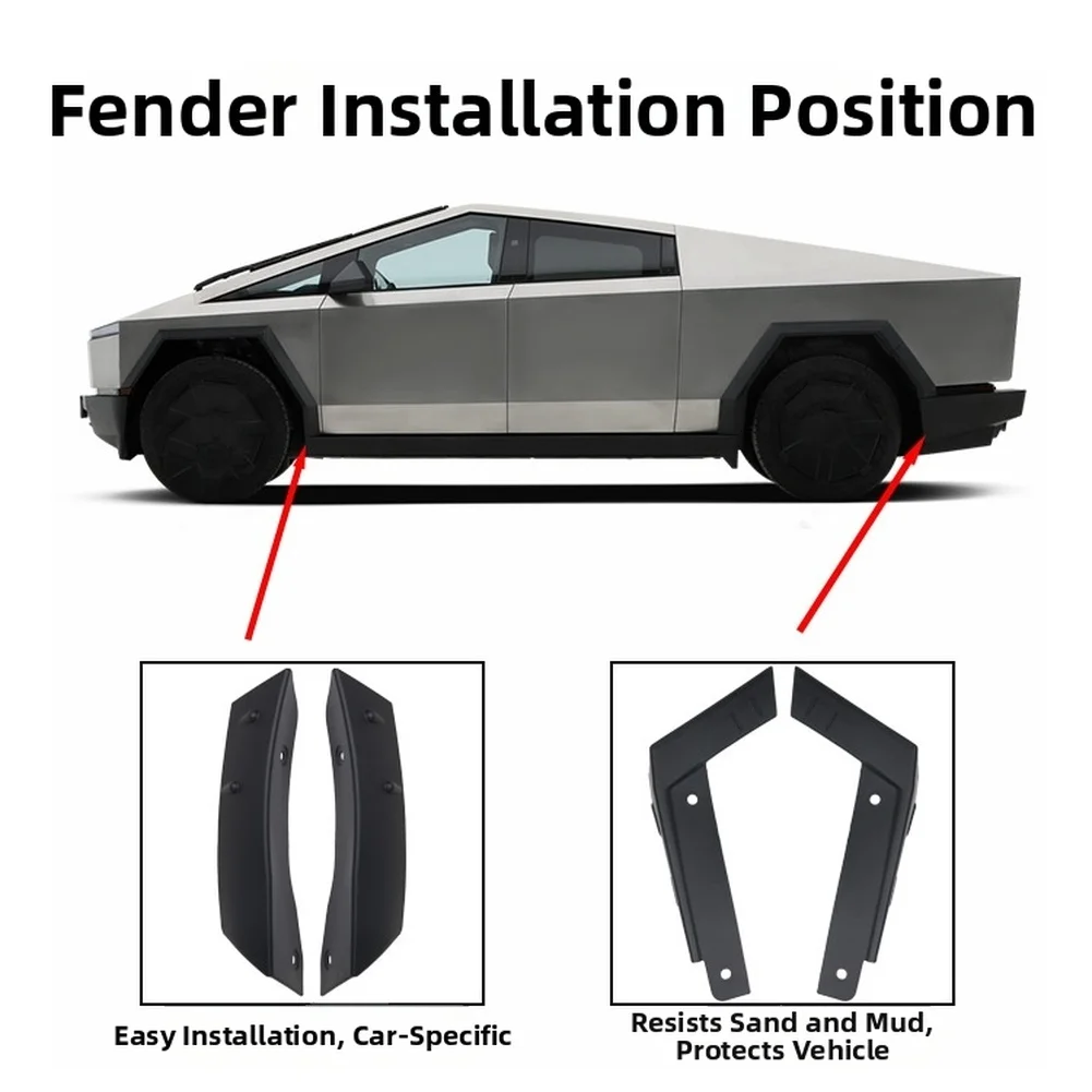Комплект из 4 защитных накладок для Tesla Cybertruck: на двери, задний бампер, диффузор, уголки днища, внешние аксессуары
Комплект из 4 защитных накладок для Tesla Cybertruck: на двери, задний бампер, диффузор, уголки днища, внешние аксессуары