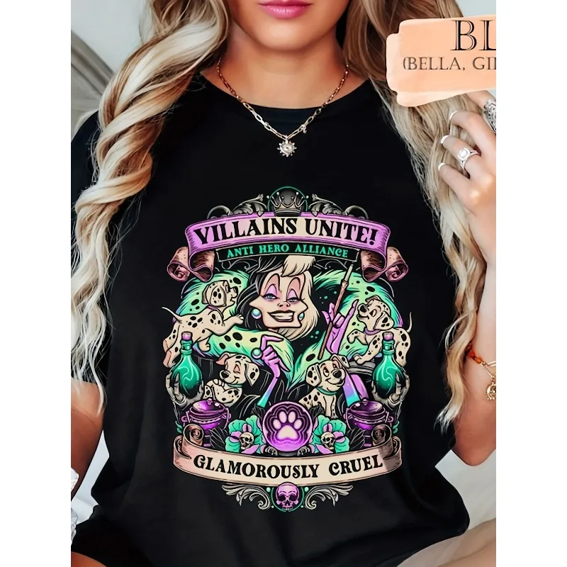 Disney Villain Cruella de Vil 1961 Speed Demon Women's T-shirt All-season cotton streetwear for men and women
Disney Villain Cruella de Vil 1961 Speed Demon Women's T-shirt All-season cotton streetwear for men and women