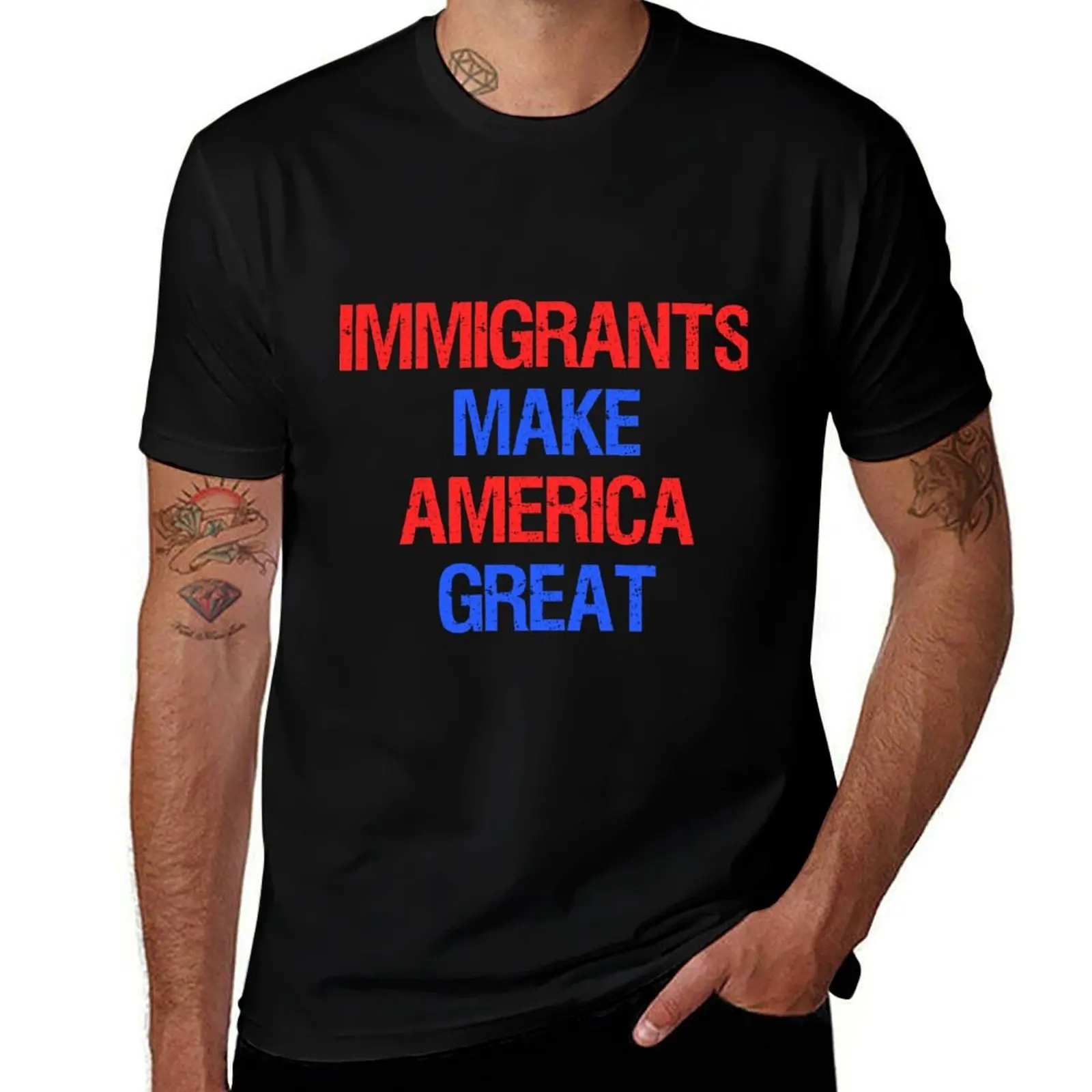 Immigrants Make America Great T-Shirt Large Size Breathable Tee
Immigrants Make America Great T-Shirt Large Size Breathable Tee
