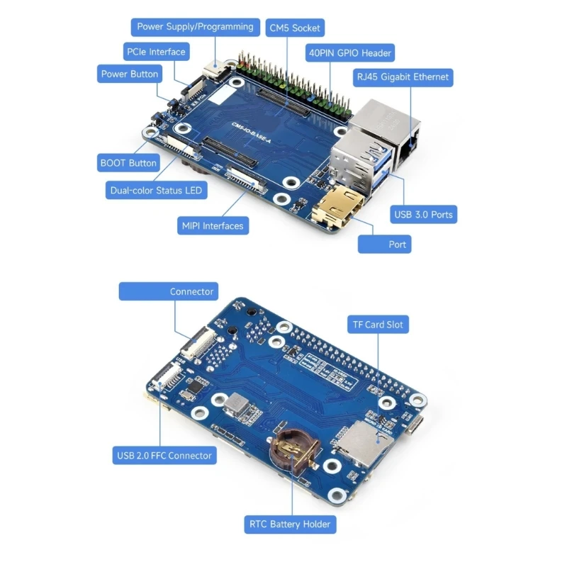CM5 Base Expansion Board for For RPi Compute Module 5 Module Featuring a Card Size Designing and Easy Integration H8WD
CM5 Base Expansion Board for For RPi Compute Module 5 Module Featuring a Card Size Designing and Easy Integration H8WD