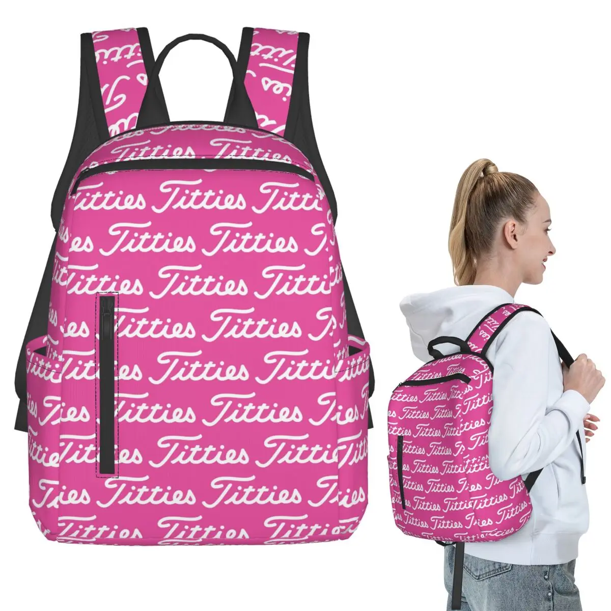 Titties Golf Ball Backpack Student BookBag Children School Bag Computer Shoulder Bags Men Women
Titties Golf Ball Backpack Student BookBag Children School Bag Computer Shoulder Bags Men Women
