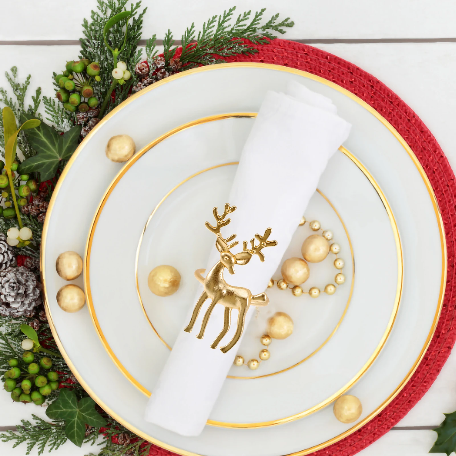 6 Pcs Napkin Rings Christmas Metal Dining Decor Elegant Table Holders Practical Buckles For Party Home Hotel Gathering
6 Pcs Napkin Rings Christmas Metal Dining Decor Elegant Table Holders Practical Buckles For Party Home Hotel Gathering