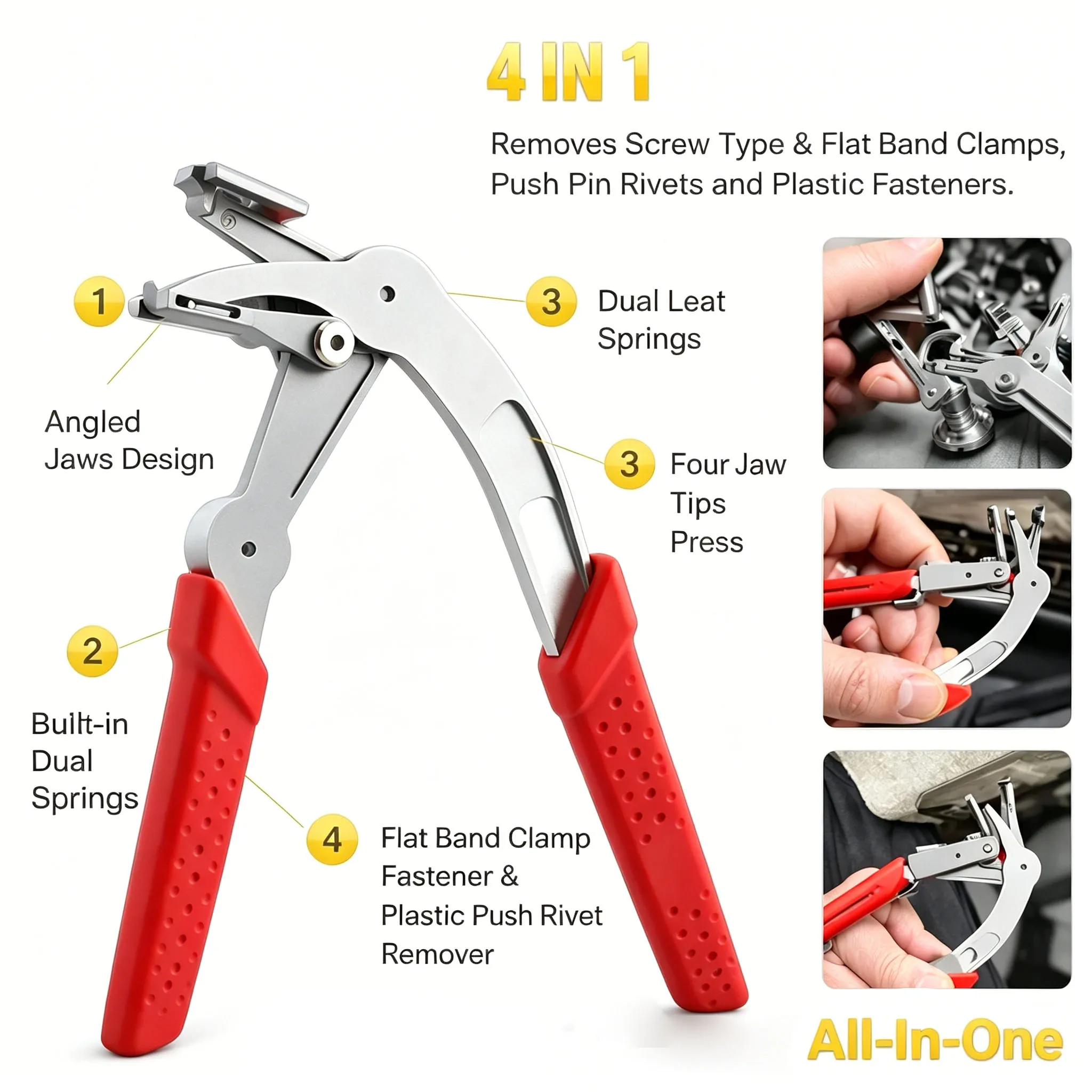 Automotive Universal Trim Clamp Removal Pliers Fastener Removal Push Rivet Puller Panel Clamp Trunk Tool Door Interior Repair
Automotive Universal Trim Clamp Removal Pliers Fastener Removal Push Rivet Puller Panel Clamp Trunk Tool Door Interior Repair