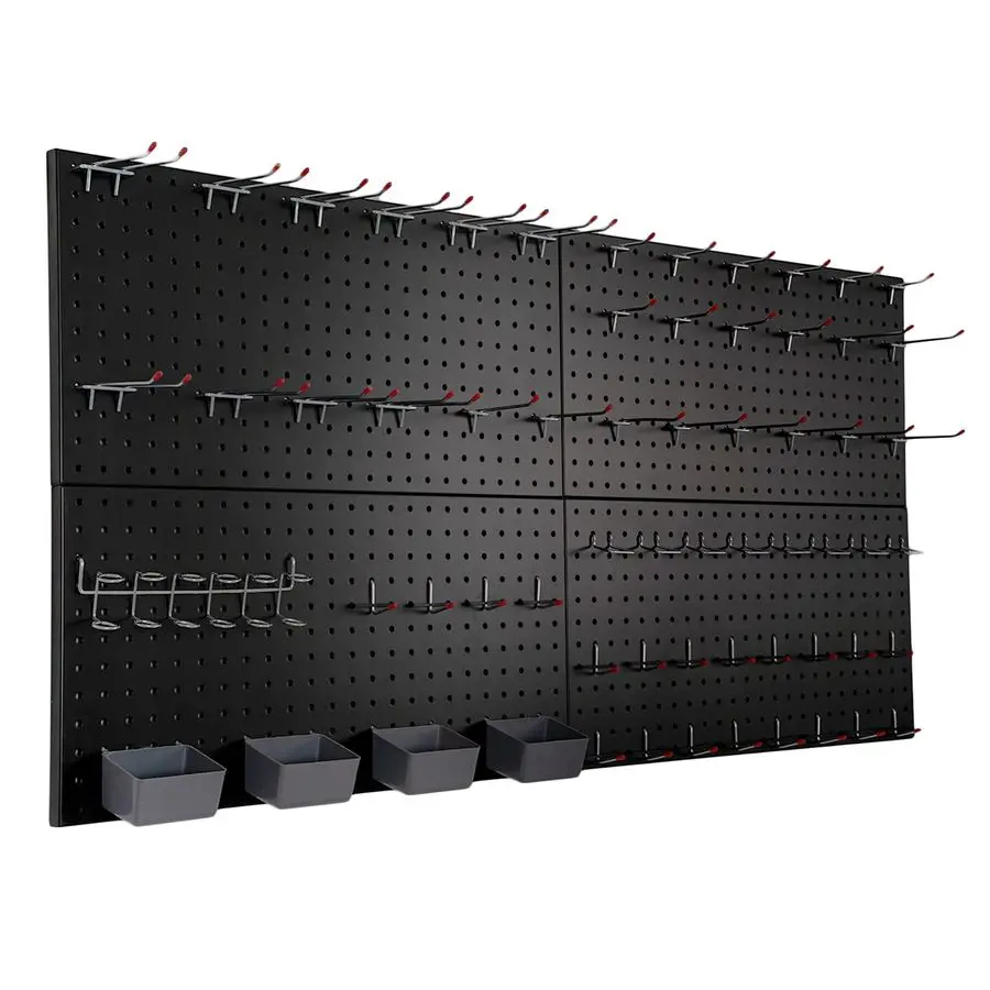 Board for Wall 48x24 inch with 63 Pcs Hooks Accessories, Garage Storage Black Pegboard Wall Organizer, Metal Pegboard Panels wit
Board for Wall 48x24 inch with 63 Pcs Hooks Accessories, Garage Storage Black Pegboard Wall Organizer, Metal Pegboard Panels wit