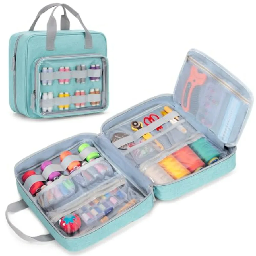 Sewing Storage Organizer with Folio Open Design, Sewing Organizer Bag with Versatile Pockets for Sewing Kits
Sewing Storage Organizer with Folio Open Design, Sewing Organizer Bag with Versatile Pockets for Sewing Kits