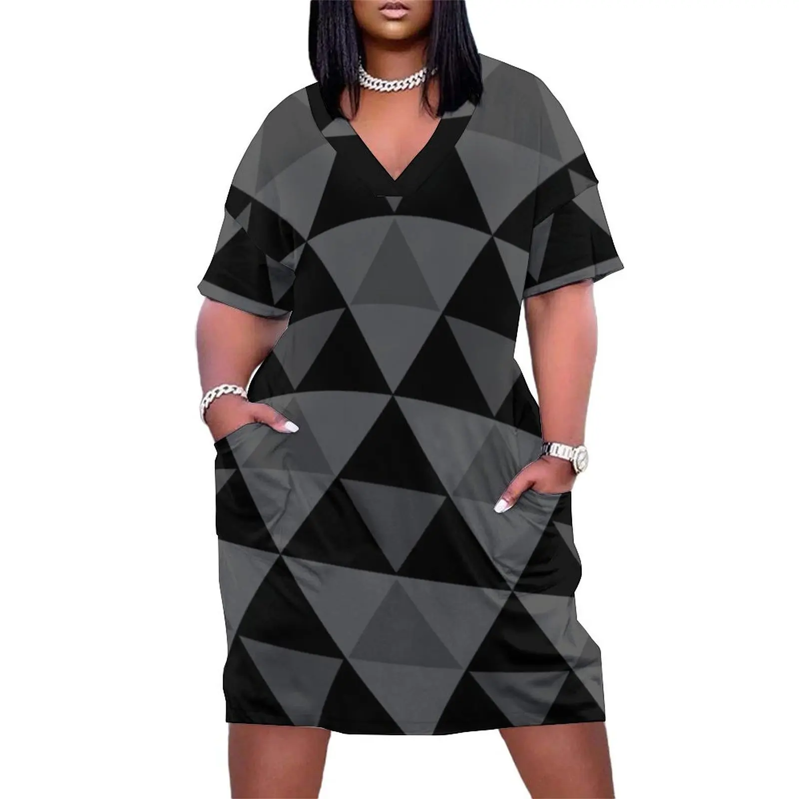 Tri-Pattern Loose Pocket Dress dresses with long sleeves women's summer dress 2025 clothes
Tri-Pattern Loose Pocket Dress dresses with long sleeves women's summer dress 2025 clothes