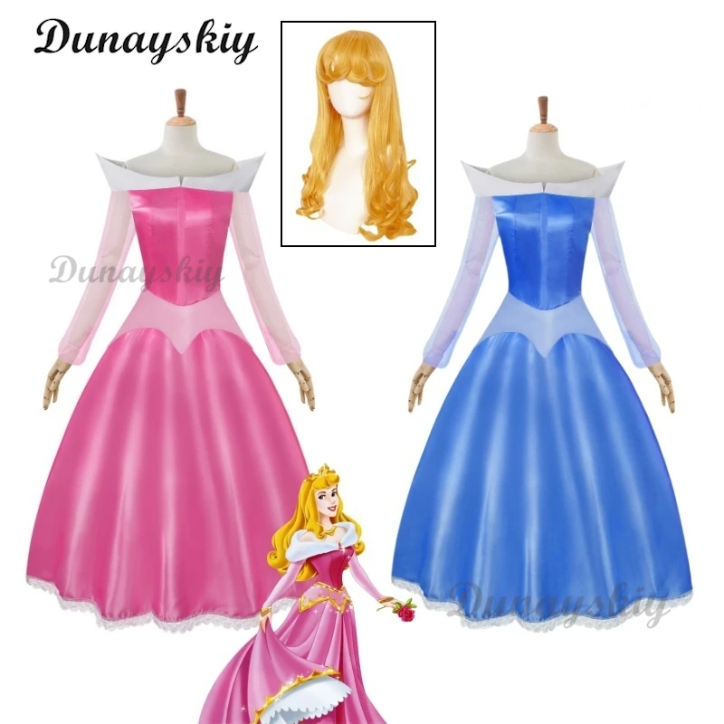 Sleeping Beauty Aurora Cosplay Dress Set Blue Pink Stage Princess Gown for Adult Halloween Party S-XL Custom Available
Sleeping Beauty Aurora Cosplay Dress Set Blue Pink Stage Princess Gown for Adult Halloween Party S-XL Custom Available