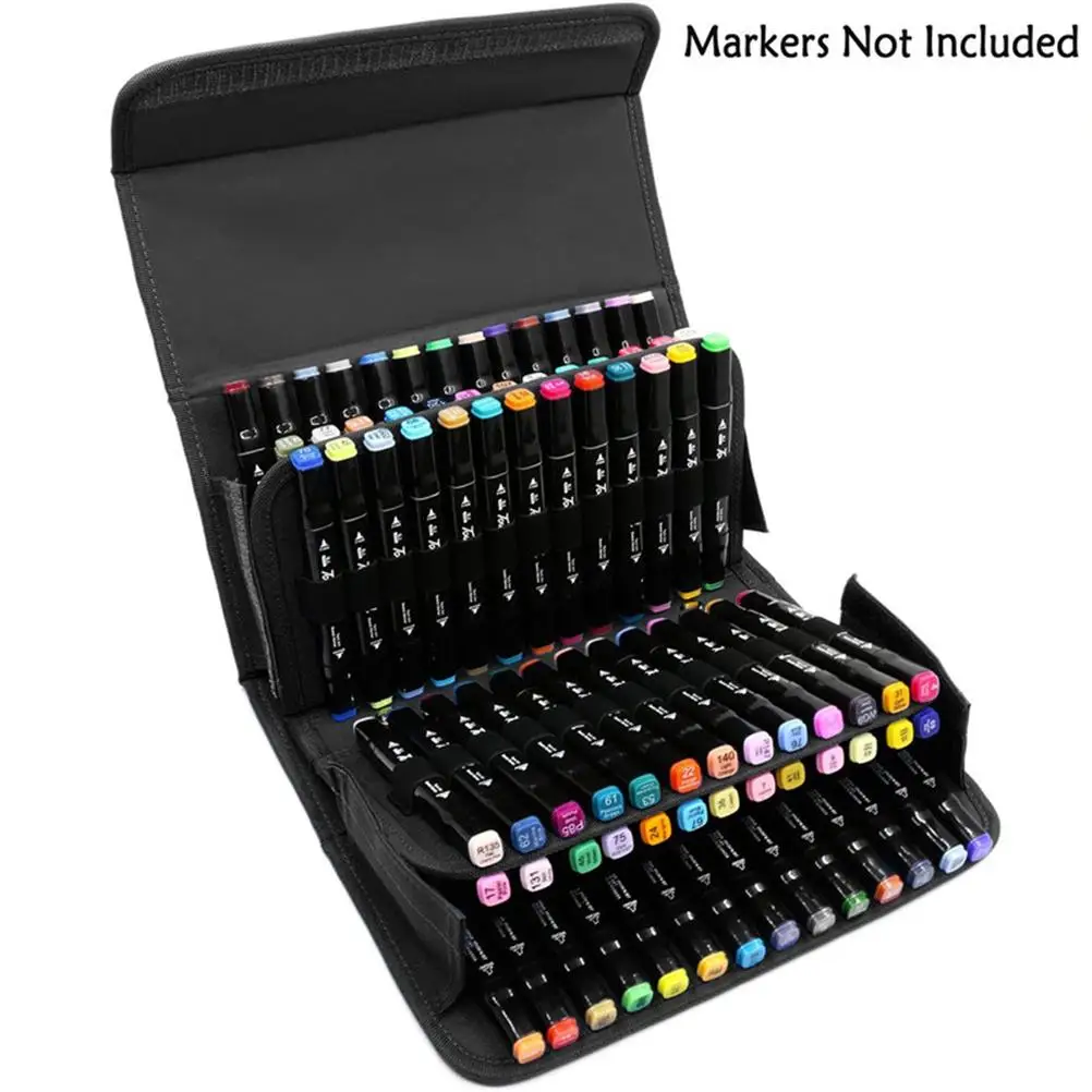 80 Slots Storage Pouch Marker Bag Portable Case Make up Carrying Black Organizer
80 Slots Storage Pouch Marker Bag Portable Case Make up Carrying Black Organizer