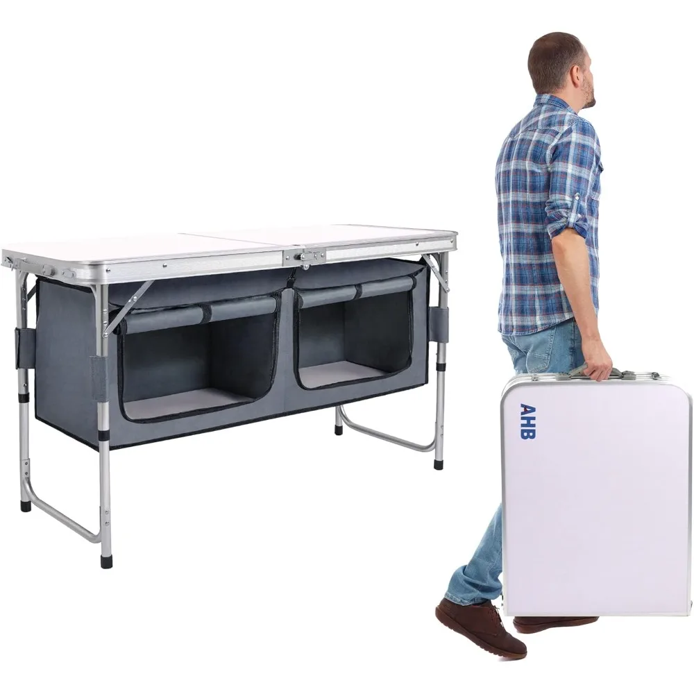 Portable Folding Camping Picnic Table Aluminum Lightweight Adjustable with Storage Organizer for Outdoor
Portable Folding Camping Picnic Table Aluminum Lightweight Adjustable with Storage Organizer for Outdoor