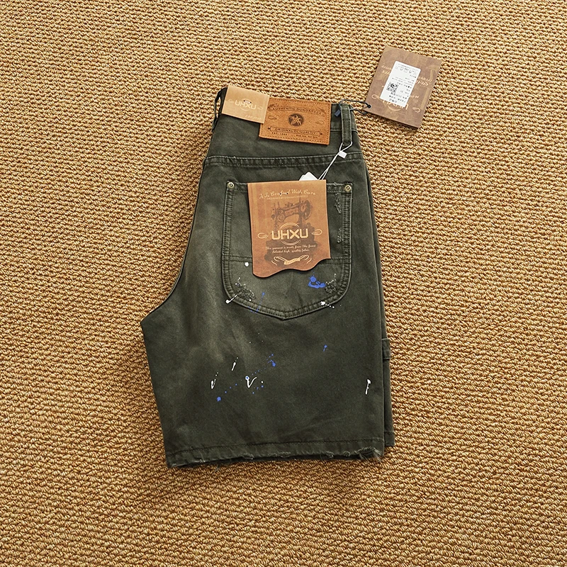 2025 Summer New American Retro Denim Cargo Shorts Men's 100% Cotton Washed Old Spray Paint Holes Straight Casual 4-point Pants
2025 Summer New American Retro Denim Cargo Shorts Men's 100% Cotton Washed Old Spray Paint Holes Straight Casual 4-point Pants