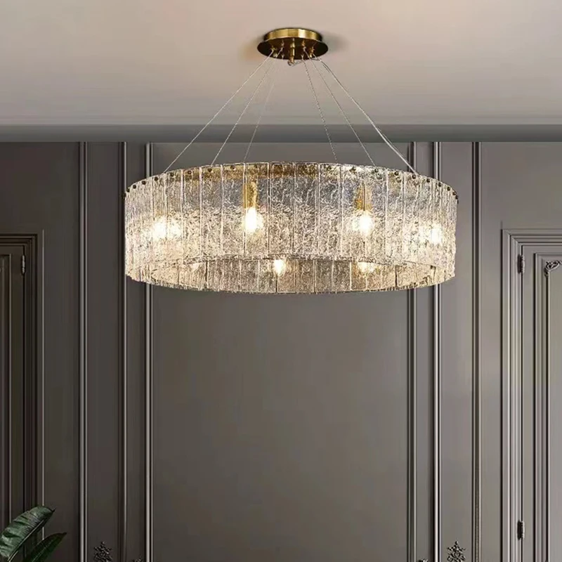 LED Creative Water Ripple Glass Pendant Lamp New Lustre Home Decor Brass Chandelier Ceiling Lamparas for Living Room Dining
LED Creative Water Ripple Glass Pendant Lamp New Lustre Home Decor Brass Chandelier Ceiling Lamparas for Living Room Dining