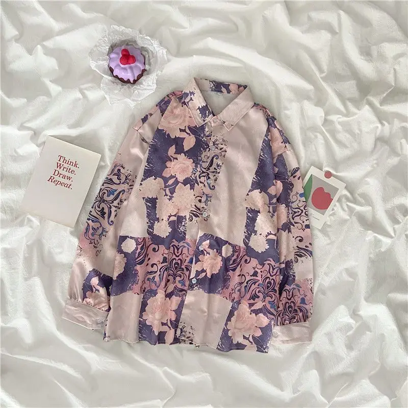 Long-Sleeved Shirt Women'S 2023 Autumn New Korean Loose Oversized High Street Collar Top Y2K Punk Fancy Floral Streetwear
Long-Sleeved Shirt Women'S 2023 Autumn New Korean Loose Oversized High Street Collar Top Y2K Punk Fancy Floral Streetwear