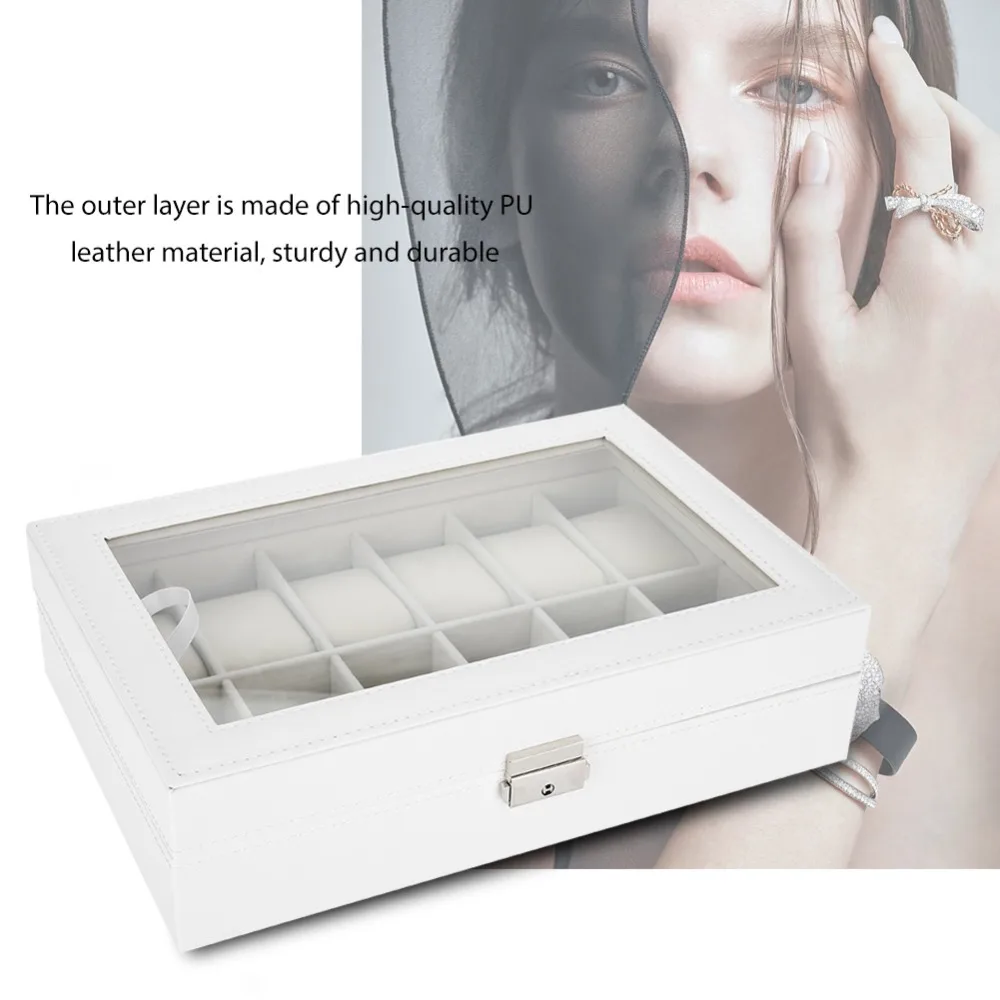 Multifunctional 12 Slots Watch Box Leather Surface Wooden Frame Watch Display High-grade White Storage Case Home Organization
Multifunctional 12 Slots Watch Box Leather Surface Wooden Frame Watch Display High-grade White Storage Case Home Organization
