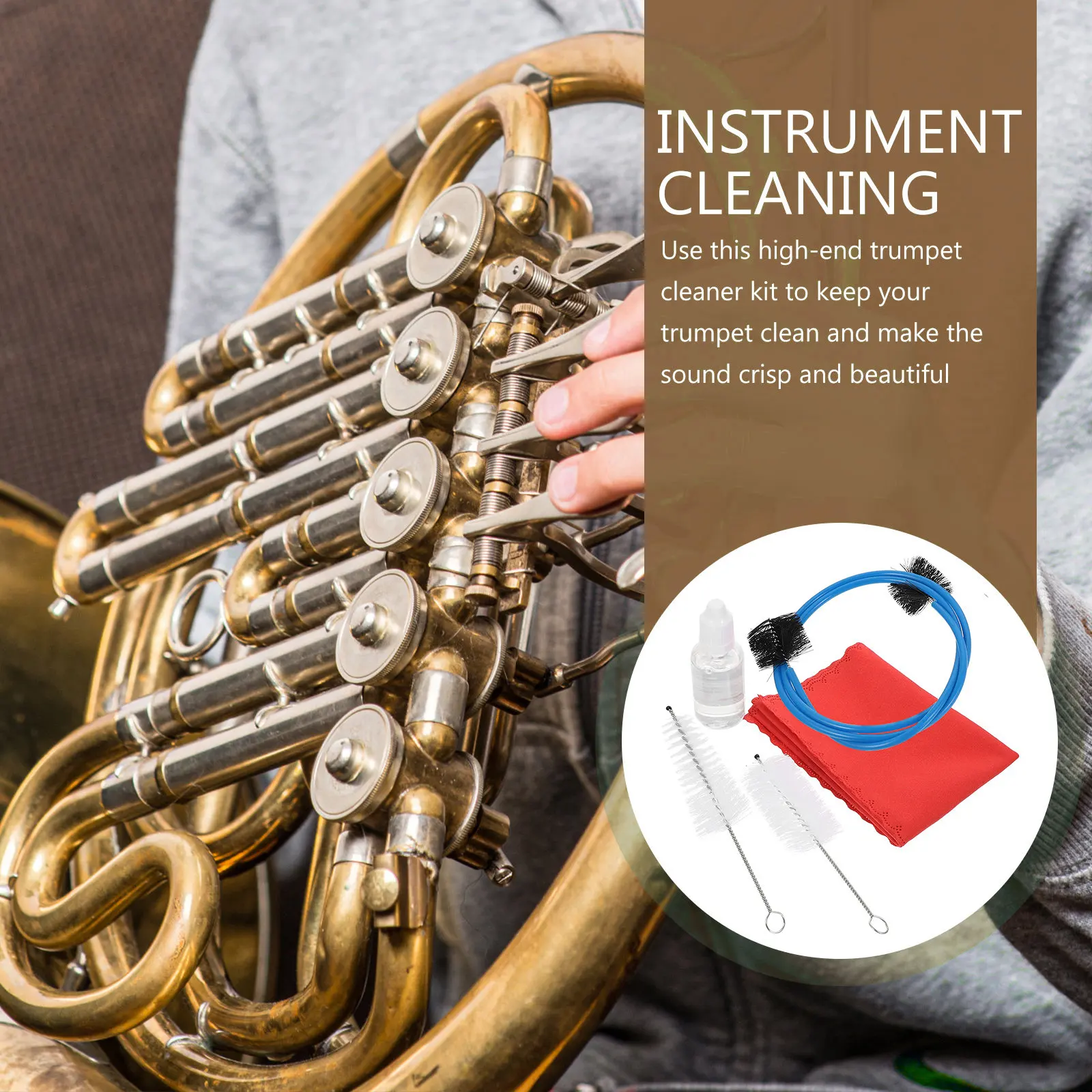 1Set Trumpet Cleaning Kit Professional Small Size Flexible Brush Cloth Instrument Cleaning Tool Valves Oil for Wind Instruments
1Set Trumpet Cleaning Kit Professional Small Size Flexible Brush Cloth Instrument Cleaning Tool Valves Oil for Wind Instruments