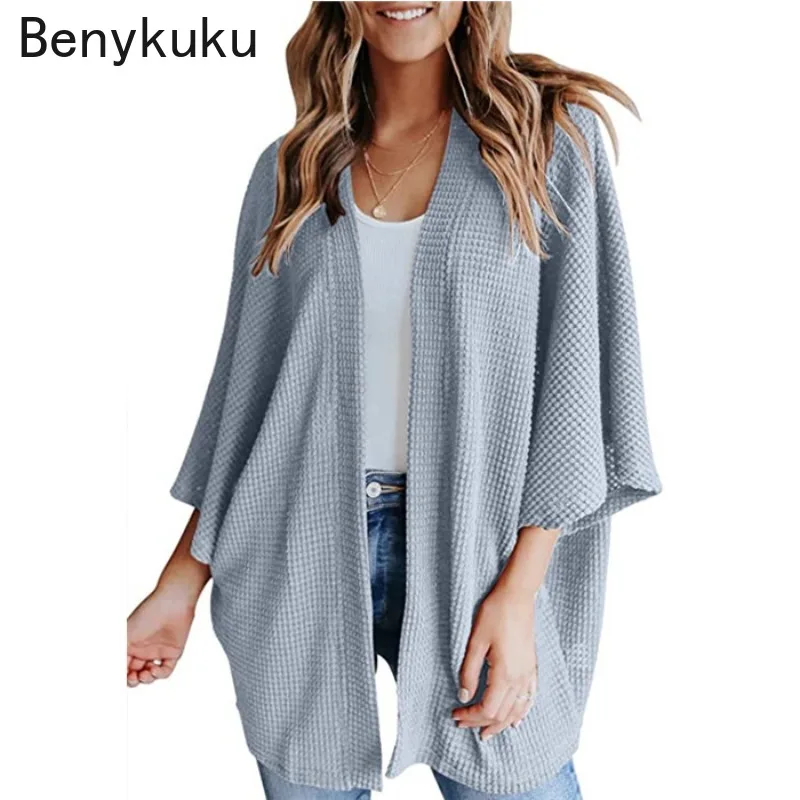 Women Solid Cardigan Sweater Coat Loose Casual Half Sleeve Jacket Knitted Top Open Stitch 2024 Autumn Winter Women's Clothing
Women Solid Cardigan Sweater Coat Loose Casual Half Sleeve Jacket Knitted Top Open Stitch 2024 Autumn Winter Women's Clothing