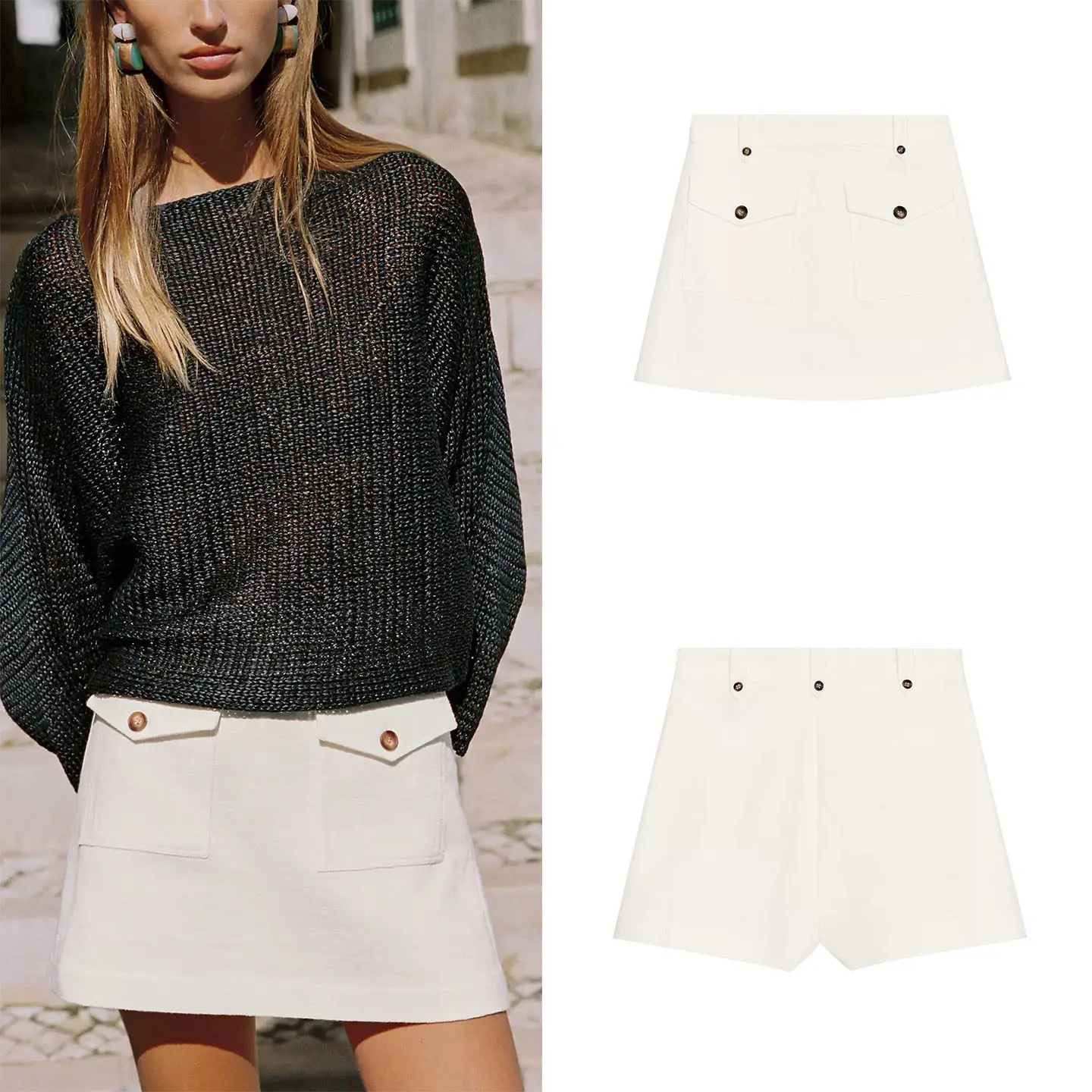 High Waist Casual Vintage Style Women's Skirt Pants Summer 2026 New Arrival Pocket Detailing Regular Thickness Short Length
High Waist Casual Vintage Style Women's Skirt Pants Summer 2026 New Arrival Pocket Detailing Regular Thickness Short Length
