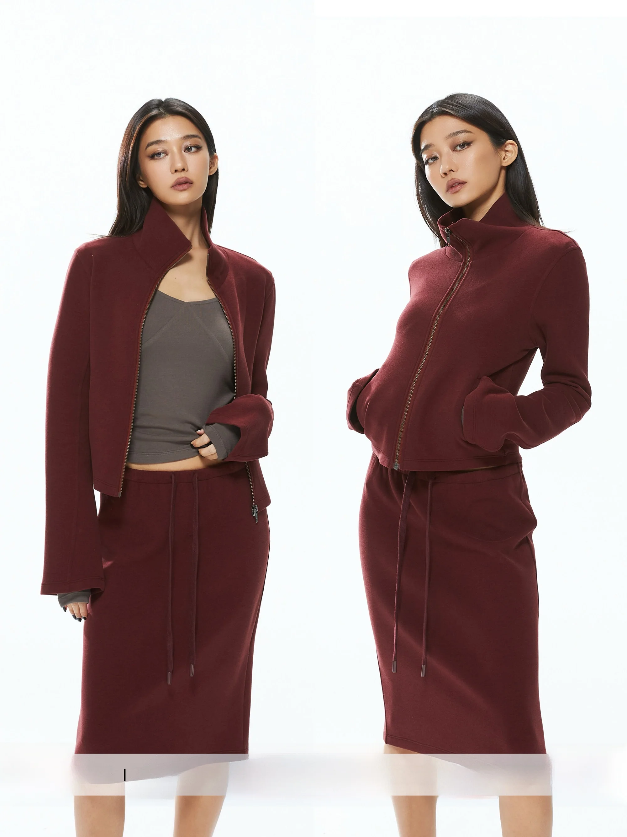 Miranda Song Sporty Casual Long Sleeve Sweatshirt Cardigan Two-Piece Set High Waist Skirt Zipper Design Warm Fashionable
Miranda Song Sporty Casual Long Sleeve Sweatshirt Cardigan Two-Piece Set High Waist Skirt Zipper Design Warm Fashionable