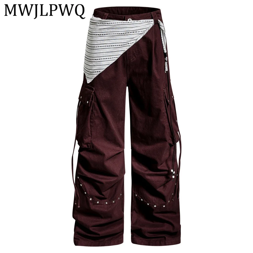 MWJLPWQ Men's Workwear Detachable Leather Decoration Trousers Stylish Design Multi-Pocket Loose Wide-Leg Straight Pants 15129
MWJLPWQ Men's Workwear Detachable Leather Decoration Trousers Stylish Design Multi-Pocket Loose Wide-Leg Straight Pants 15129