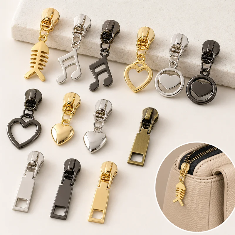10/20/30Pcs 5# Metal Zipper Sliders Puller Heads for Handbag Purse Jacket Zip Closure Repair Replacement Sewing Accessories Kit
10/20/30Pcs 5# Metal Zipper Sliders Puller Heads for Handbag Purse Jacket Zip Closure Repair Replacement Sewing Accessories Kit