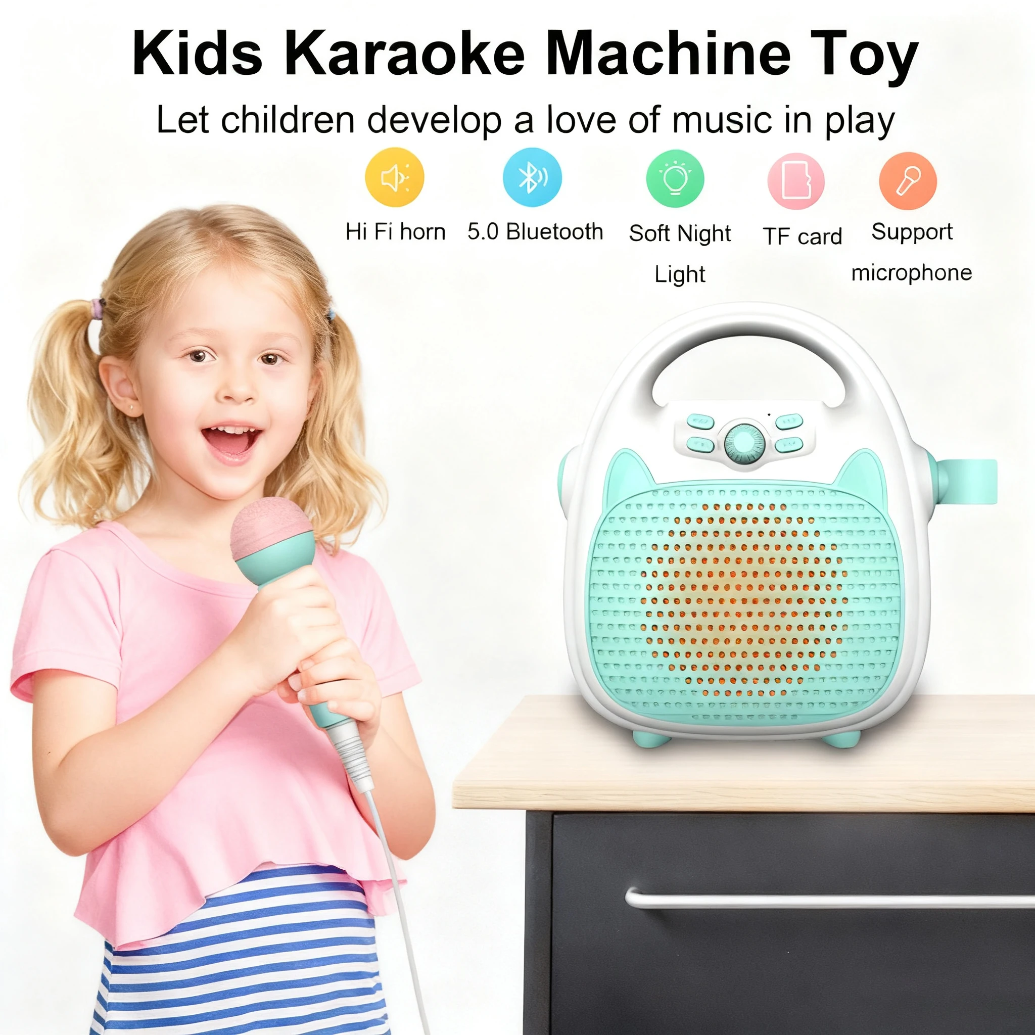 Bluetooth Караоке Музыкальный Плеер Детская Игрушка Bluetooth Пеющая Машина Динамик со Светодиодной Подсветкой Детский Рождественский Подарок Развивающая Игрушка
Bluetooth Караоке Музыкальный Плеер Детская Игрушка Bluetooth Пеющая Машина Динамик со Светодиодной Подсветкой Детский Рождественский Подарок Развивающая Игрушка