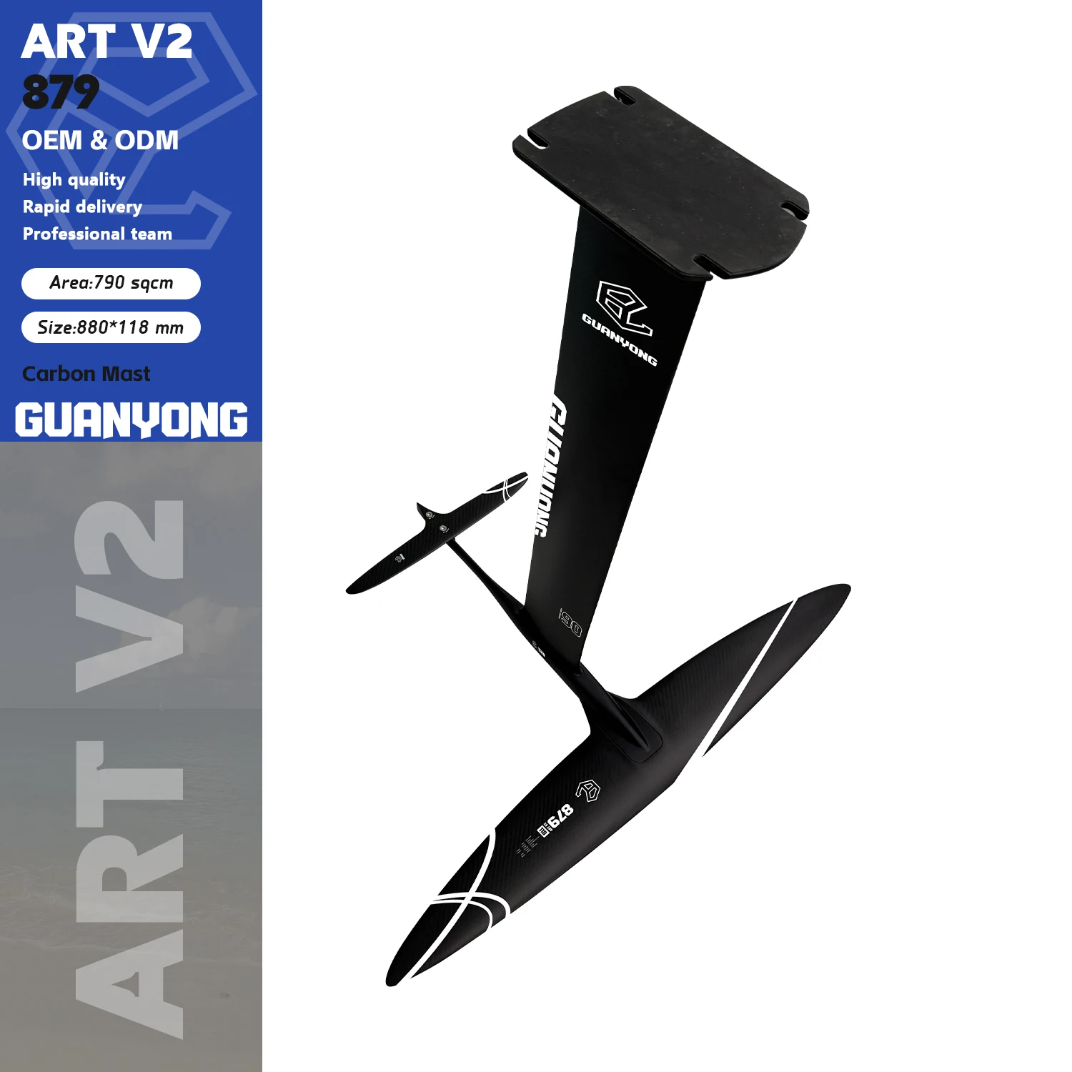New GY-ART V2 879 High-Performance Carbon Fiber Surfboard 790 Sqcm Customizable Brand Logo for Kite And Hydrofoil
New GY-ART V2 879 High-Performance Carbon Fiber Surfboard 790 Sqcm Customizable Brand Logo for Kite And Hydrofoil