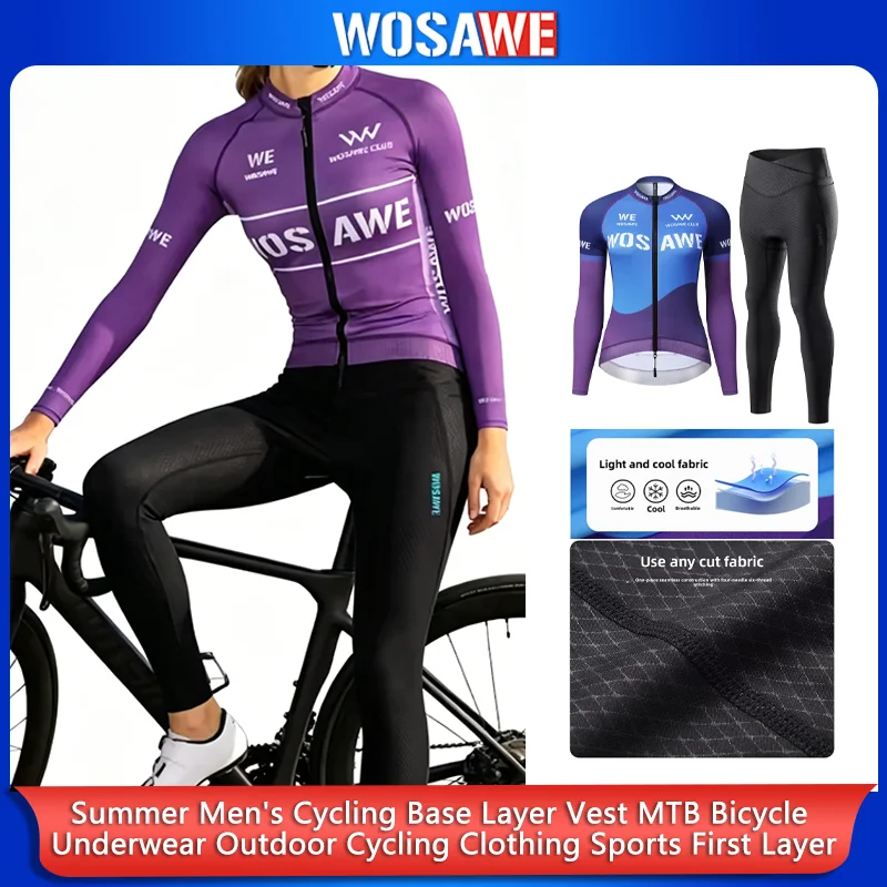 WOSAWE Cycling Jersey Set Anti-uv Cycling Clothes For Women High Elasticity Bicycle Pants Quick Drying Woman Cycling Set
WOSAWE Cycling Jersey Set Anti-uv Cycling Clothes For Women High Elasticity Bicycle Pants Quick Drying Woman Cycling Set