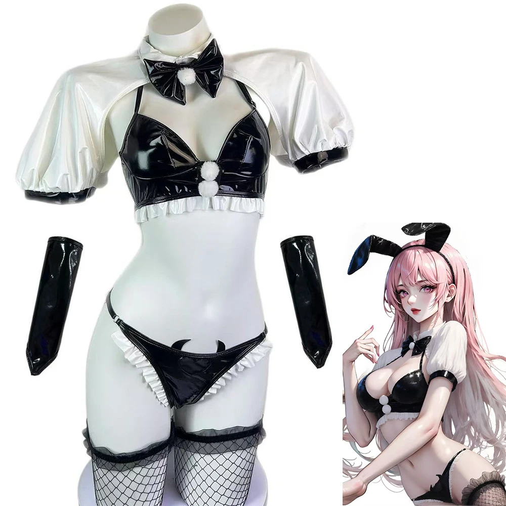 Anime Bunny Girl Cosplay Costume Sexy PU Leather Bra Devil Briefs Outfits Rabbit Maid Role Play Lingerie Halloween Costumes
Anime Bunny Girl Cosplay Costume Sexy PU Leather Bra Devil Briefs Outfits Rabbit Maid Role Play Lingerie Halloween Costumes